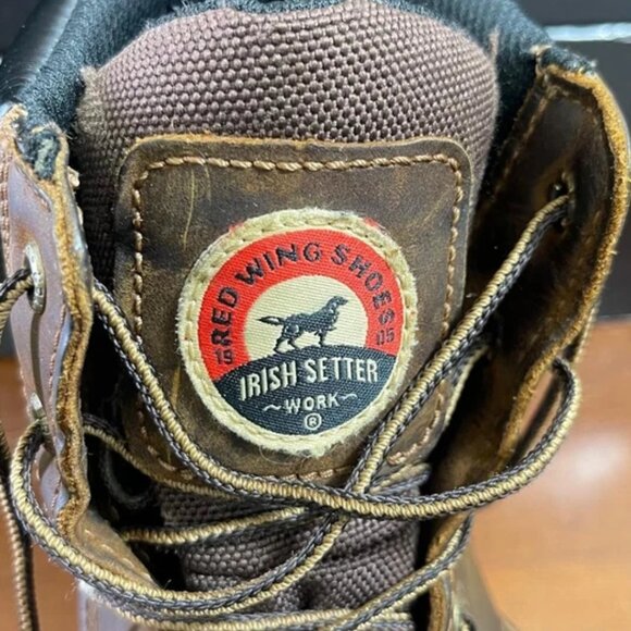 Red Wing Irish Setter 83614 Waterproof Brown Nubuck Safety Work Boots Men\'s 11 D main image 11